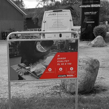 Byggepladsskilt Stander XL 100 X 60