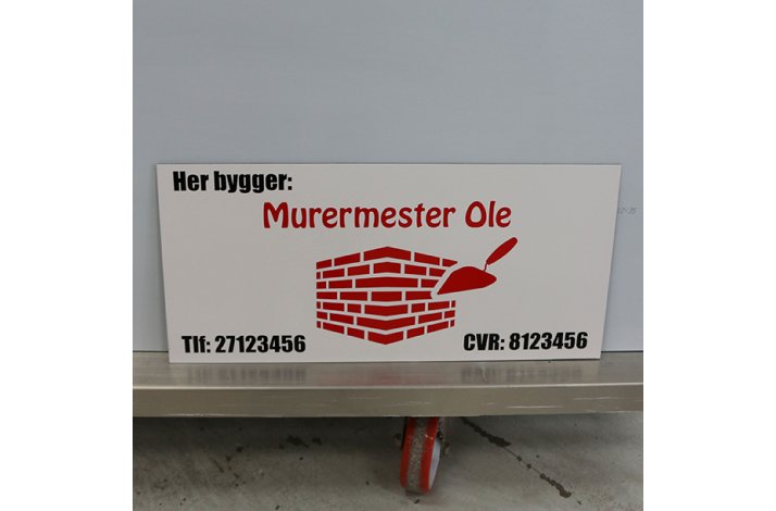 Plader til Mgler og <br> Byggepladsskilte